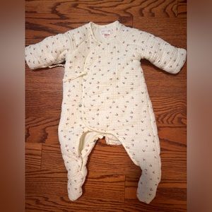 Zara 3-6 m one piece footie (light polyester fill)
